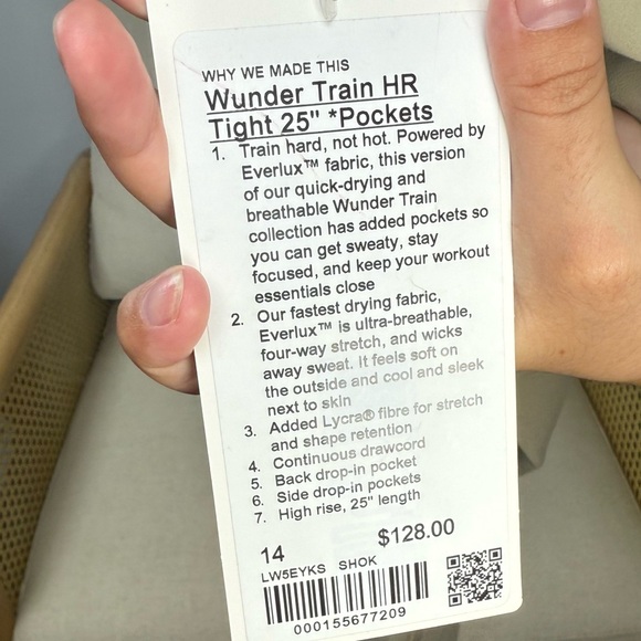 NWT Wunder Train High-Rise Tight With Pockets 25" Size 14 - Picture 6 of 8